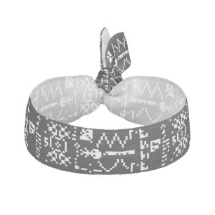 Arecibo Binary Message Reply Elastic Hair Tie