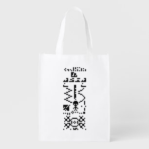 Arecibo Binary Message Reply Grocery Bag