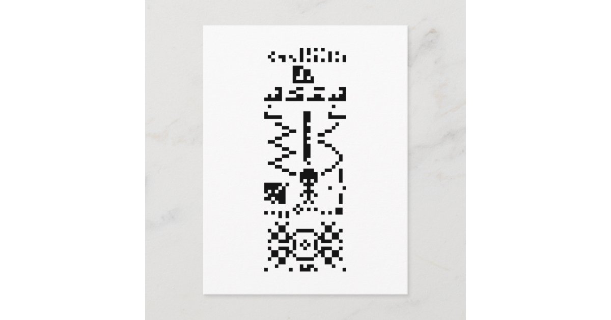 Arecibo Binary Message Reply Invitation Postcard | Zazzle Arecibo Binary Message Reply Invitation Postcard | Zazzle