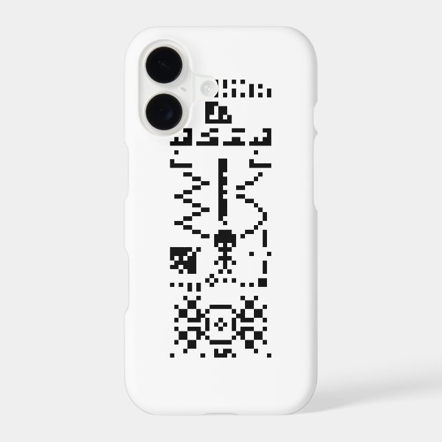 Arecibo Binary Message Reply Iphone Case (Back)