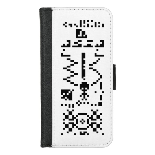 Arecibo Binary Message Reply iPhone Wallet Case (Front)