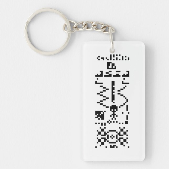 Arecibo Binary Message Reply Keychain (Front)