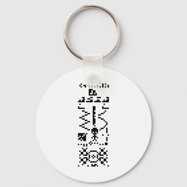 Arecibo Binary Message Reply Keychain (Front)