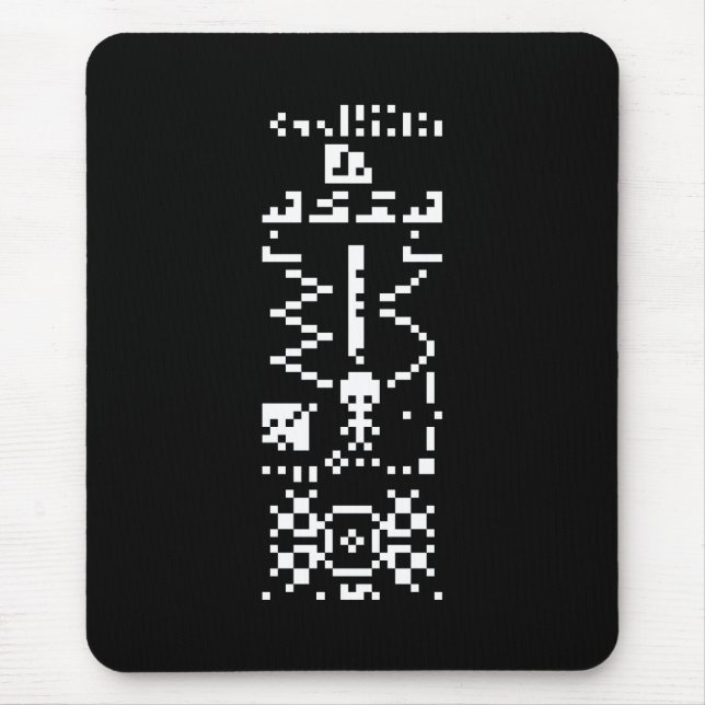 Arecibo Binary Message Reply Mouse Pad (Front)