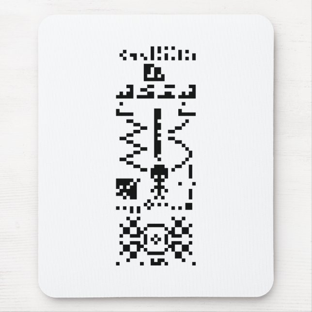 Arecibo Binary Message Reply Mouse Pad (Front)