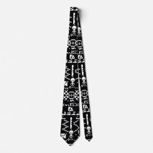 Arecibo Binary Message Reply Neck Tie