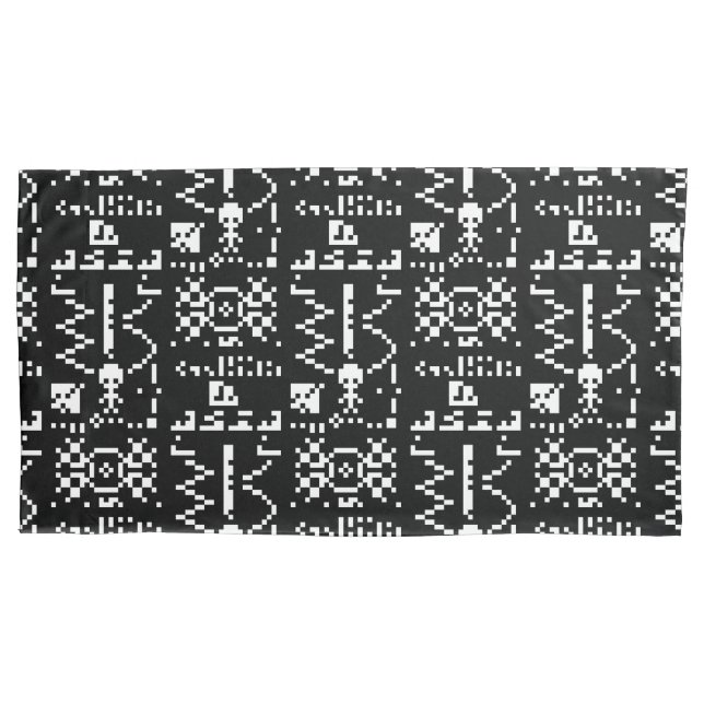 Arecibo Binary Message Reply Pillow Case (Front-Left)