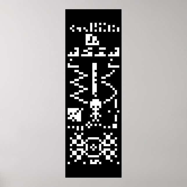 Arecibo Binary Message Reply Poster (Front)