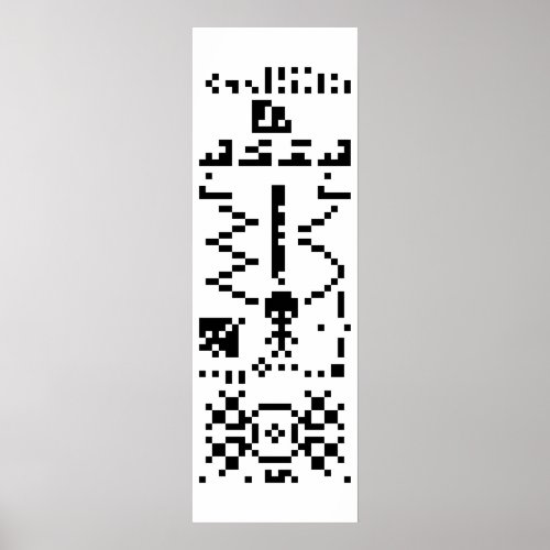 Arecibo Binary Message Reply Poster