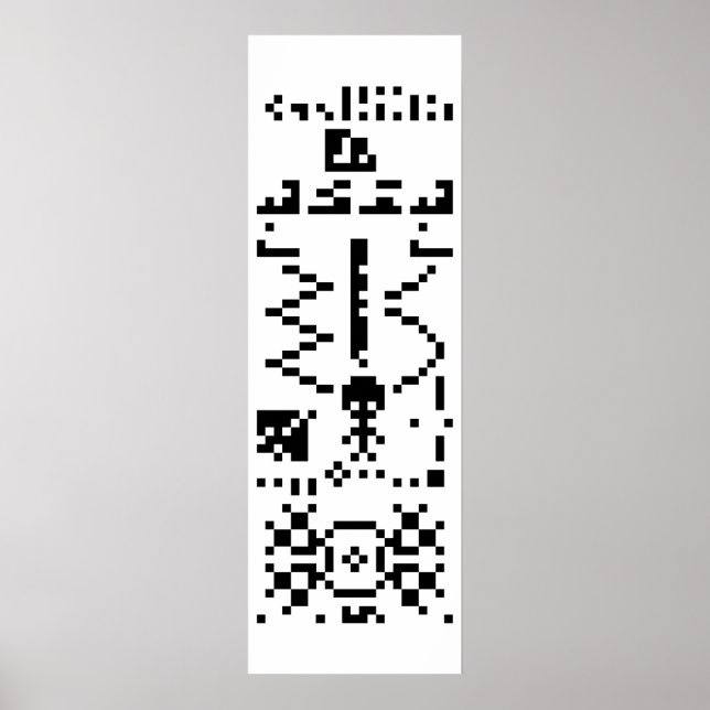 Arecibo Binary Message Reply Poster (Front)