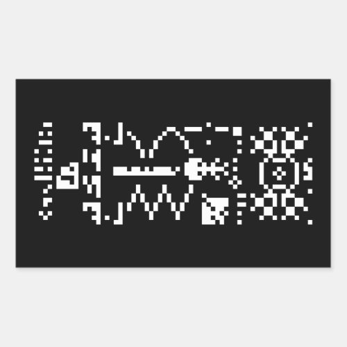 Arecibo Binary Message Reply Rectangular Sticker