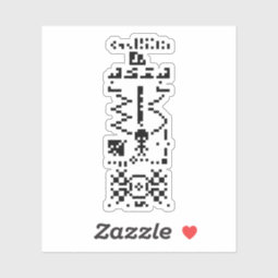 Arecibo Binary Message Reply Sticker Zazzle