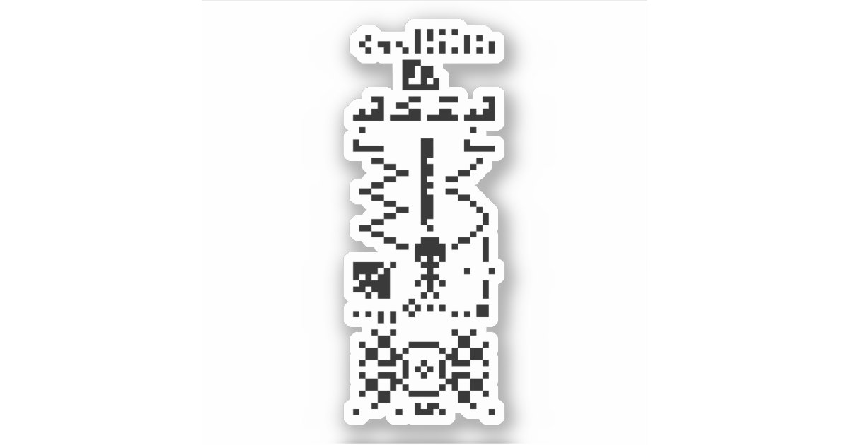 Arecibo Binary Message Reply Sticker Zazzle