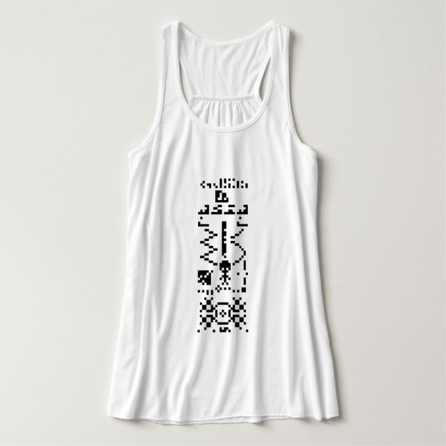 Arecibo Binary Message Reply Tank Top (Design Front)