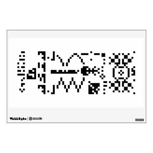 Arecibo Binary Message Reply Wall Decal