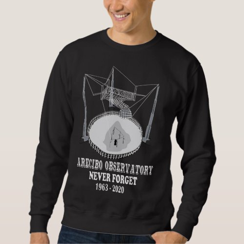 Arecibo Observatory Telescope Never Forget Astrono Sweatshirt