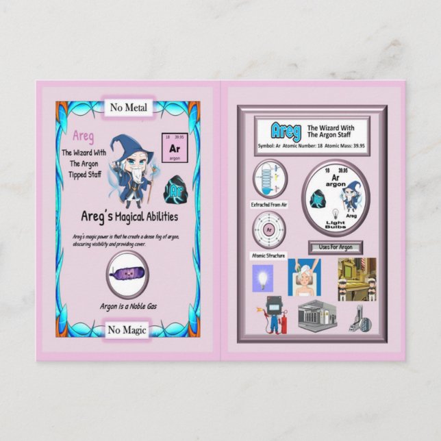 Areg - Wizard Argon Staff Postcard (Front)