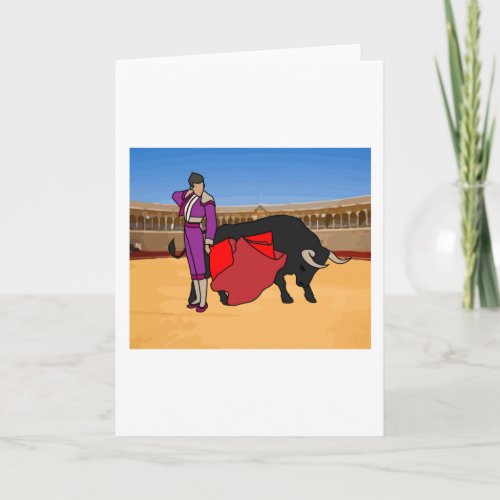 Arena Bullfight Torero Bull Card