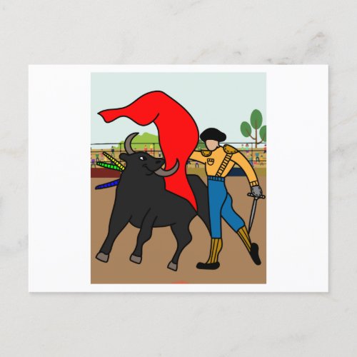 Arena Bullfight Torero Bull Postcard