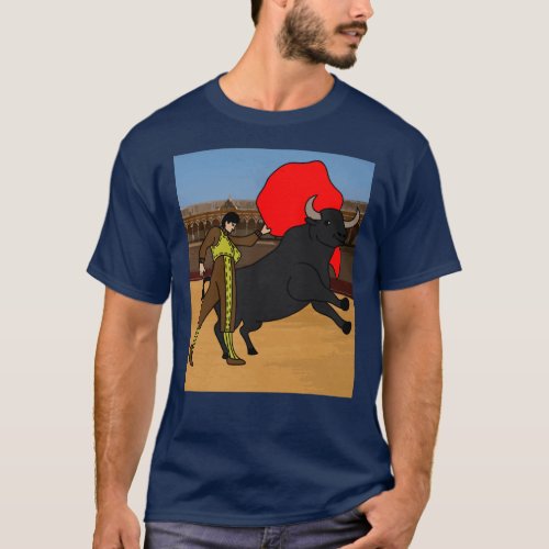 Arena Bullfight Torero Bull T_Shirt
