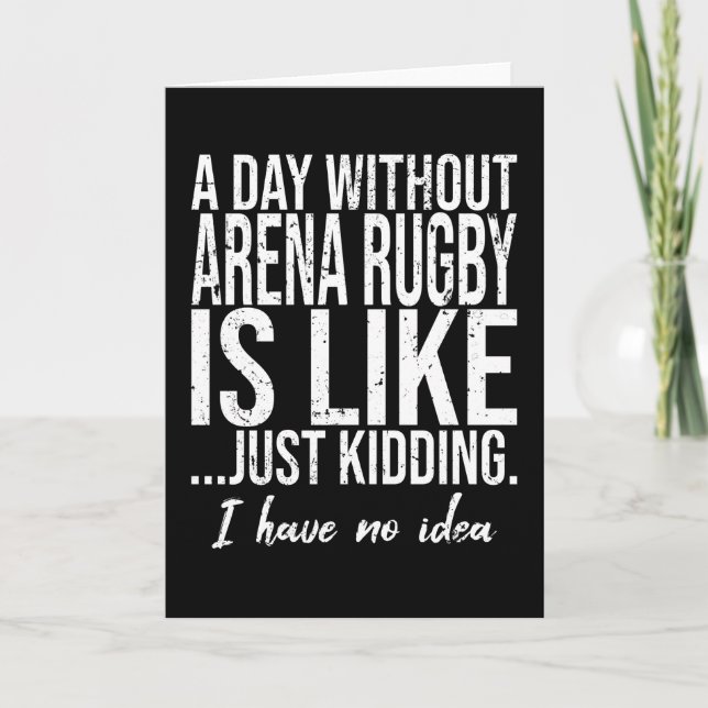 Arena Rugby funny sports gift Card (Front)