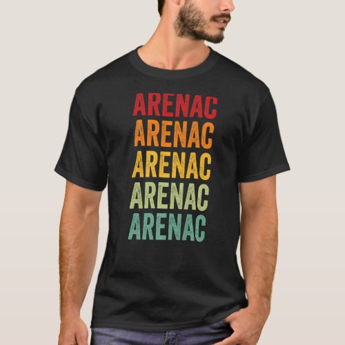 Arenac County Michigan Rainbow Text T_Shirt