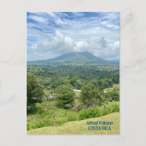 Arenal Volcano in Clouds Costa Rica  Postcard