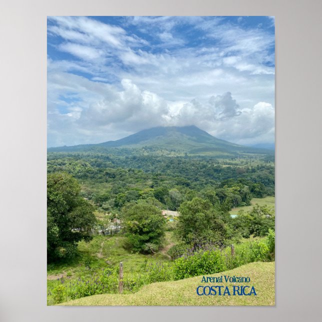 Arenal Volcano in the Clouds Costa Rica Poster (Front)