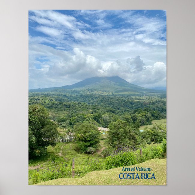 Arenal Volcano in the Clouds Costa Rica Poster
