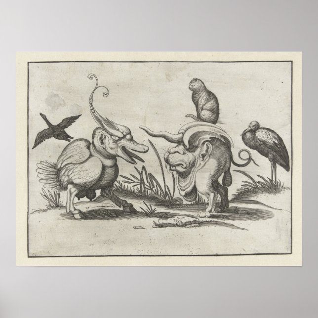 Arent van Bolten's Cat riding a Monster Poster (Front)