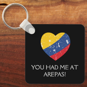 Arepas Funny Quote Colombian Food  Keychain