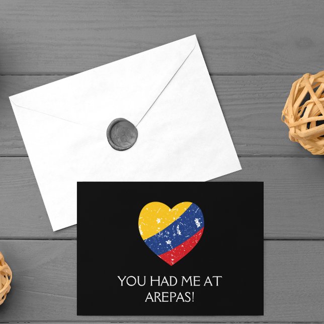 Arepas Funny Quote Colombian Food  Postcard (Colombia Arepas Flag Quote)