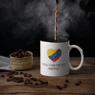 Arepas Funny Quote Colombian Food Two-Tone Coffee Mug