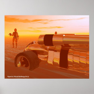 ARES CYBORG,DESERT HYPERION,SCIENCE FICTION Scifi Poster