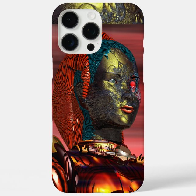 ARES /CYBORG PORTRAIT IN SUNSET Science Fiction Case-Mate iPhone Case (Back)