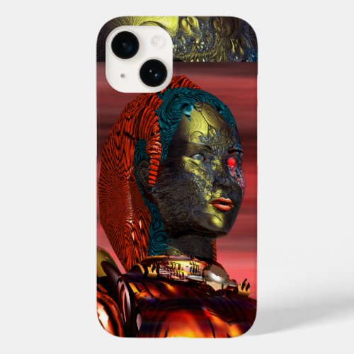 ARES CYBORG PORTRAIT IN SUNSET Science Fiction Case_Mate iPhone 14 Case