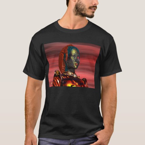 ARES CYBORG PORTRAIT IN SUNSET T_Shirt