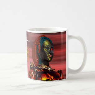 ARES CYBORG PORTRAIT Red Science Fiction Sci-Fi Coffee Mug