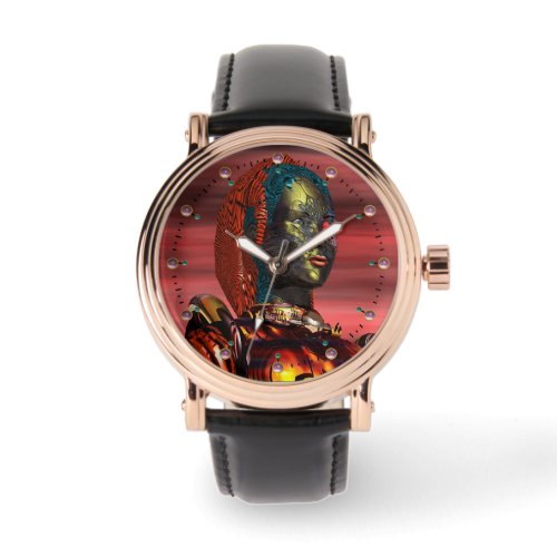 ARES CYBORG PORTRAIT Red Science Fiction Sci_Fi Watch
