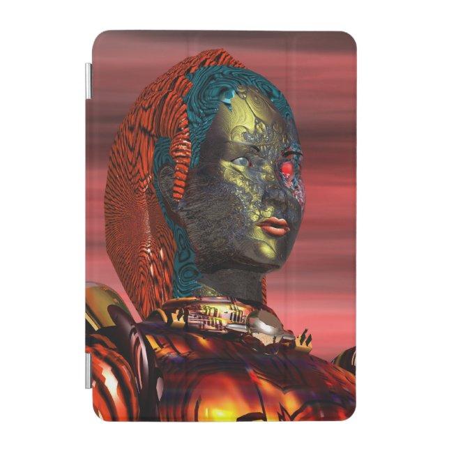 ARES CYBORG PORTRAIT Science Fiction iPad Mini Cover (Front)