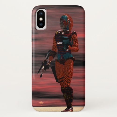 ARES CYBORGRED SUNSET Science FictionSci_Fi iPhone X Case