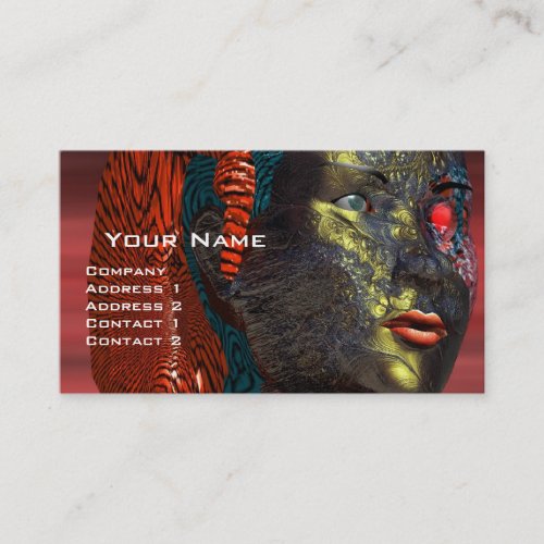 ARES CYBORG   Red Yellow Business Card