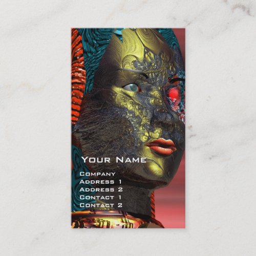 ARES CYBORG Red Yellow Science Fiction Business Card