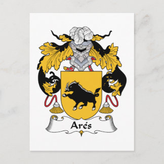 Ares Family Crest Postcard
