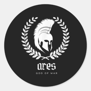 Ares God Of War Greek Mythology Fantasy Classic Round Sticker