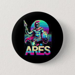 Ares Greek War God Warrior Mythology Ancient Greec Button