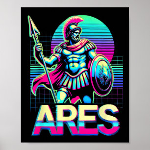 Ares Greek War God Warrior Mythology Ancient Greec Poster