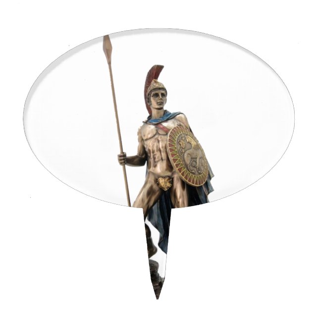ARES GREEK WARRIOR GOD STATUE CAKE TOPPER (Front)