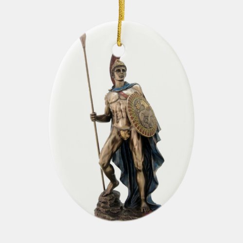 ARES GREEK WARRIOR GOD STATUE CERAMIC ORNAMENT