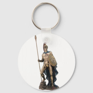 ARES GREEK WARRIOR GOD STATUE KEYCHAIN